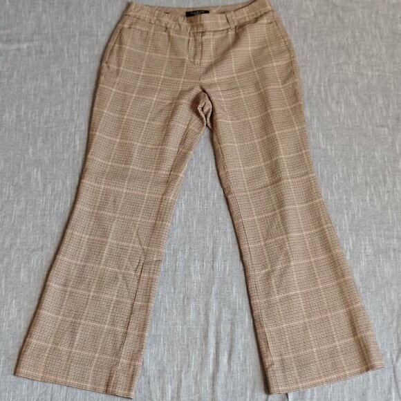 Talbots Pants - Talbots Pants Women's Size 4 Petite Plaid Houndstooth High Waist Flare